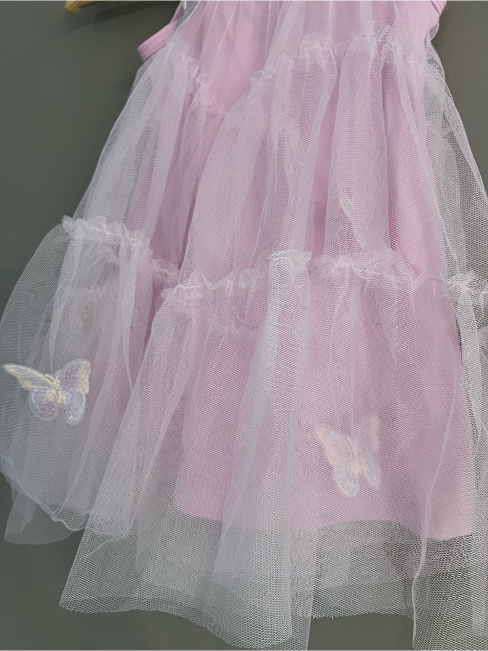 Truly Me by Sara Sara Toddler Fairy Butterfly Tulle Dress Layered Mesh Pink 2T - Picture 5 of 9